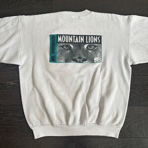 Vintage Hanes Mount Woodson Mountain Lions 90s Sweatshirt White Men's XL (Large)